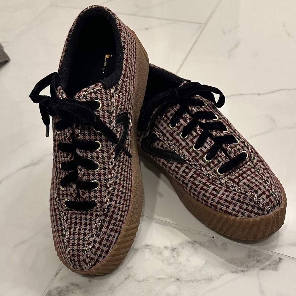Tretorn Plaid Sneakers - Black and Brown